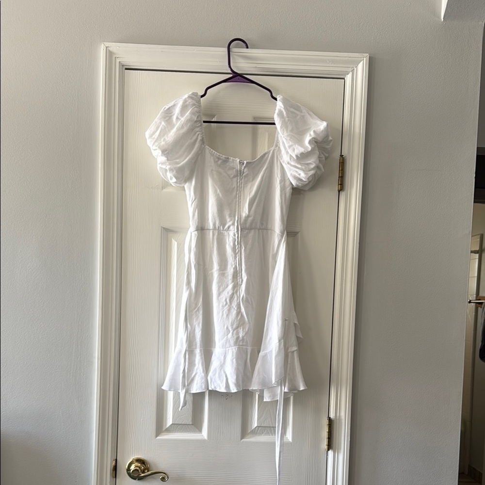 Trixxi White Puff Sleeve Dress